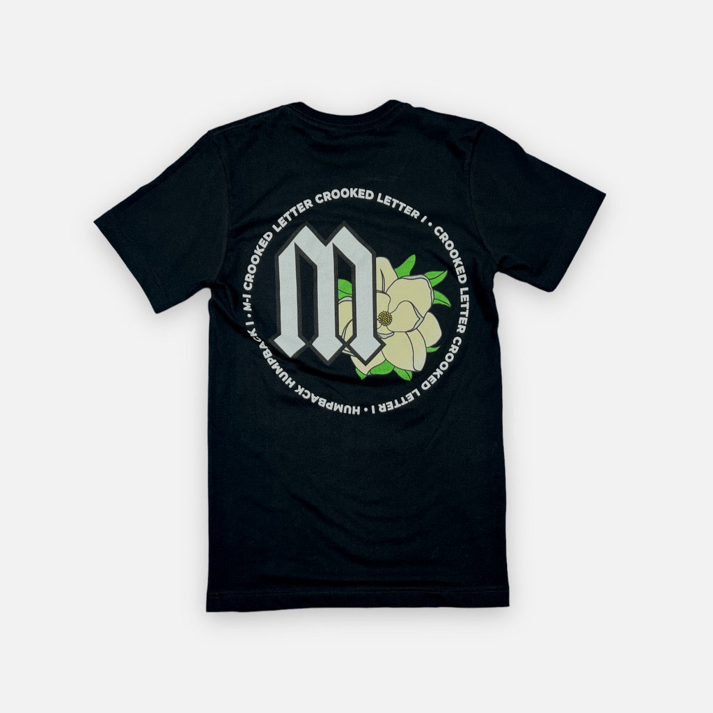 M-I Crooked Letter Unisex Black Short Sleeve T-Shirt