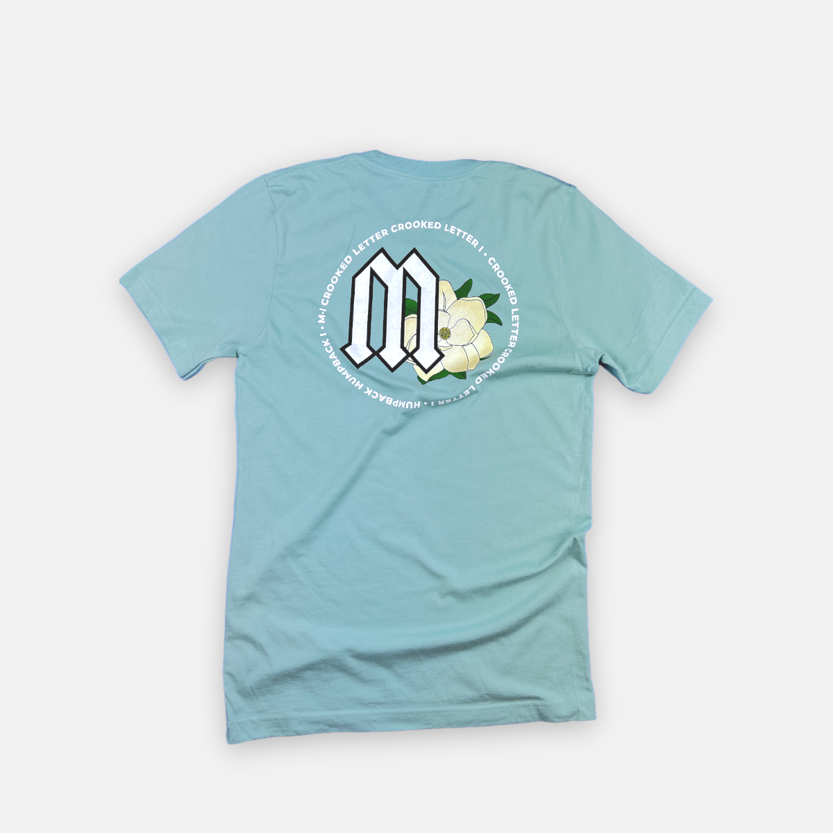 M-I Crooked Letter Unisex Blue Lagoon Short Sleeve T-Shirt