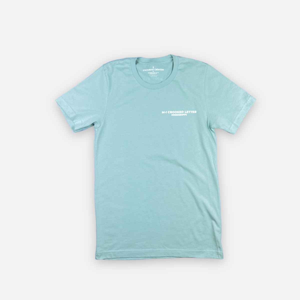 M-I Crooked Letter Unisex Blue Lagoon Short Sleeve T-Shirt